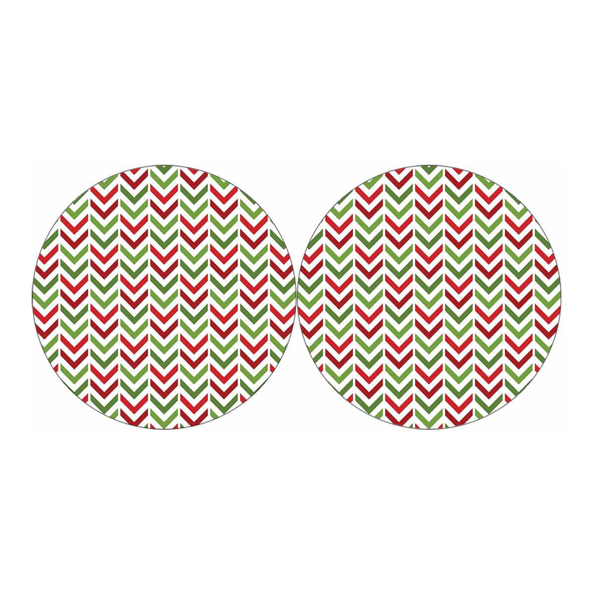 Zigzag Merry Christmas Pattern Print Car Coasters