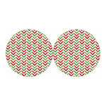 Zigzag Merry Christmas Pattern Print Car Coasters