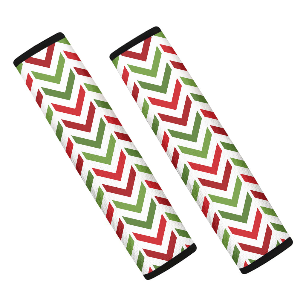 Zigzag Merry Christmas Pattern Print Car Seat Belt Covers