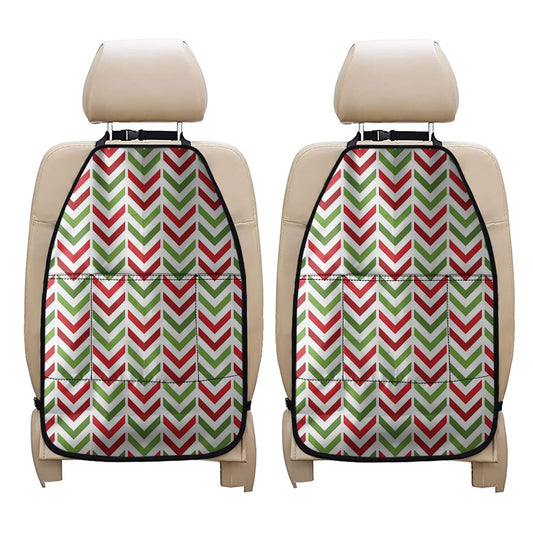 Zigzag Merry Christmas Pattern Print Car Seat Organizers