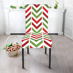 Zigzag Merry Christmas Pattern Print Dining Chair Slipcover