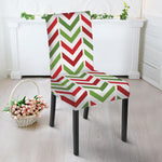 Zigzag Merry Christmas Pattern Print Dining Chair Slipcover