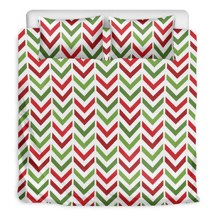 Zigzag Merry Christmas Pattern Print Duvet Cover Bedding Set