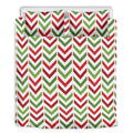 Zigzag Merry Christmas Pattern Print Duvet Cover Bedding Set