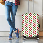 Zigzag Merry Christmas Pattern Print Luggage Cover