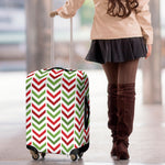 Zigzag Merry Christmas Pattern Print Luggage Cover