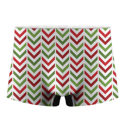 Zigzag Merry Christmas Pattern Print Men's Boxer Briefs