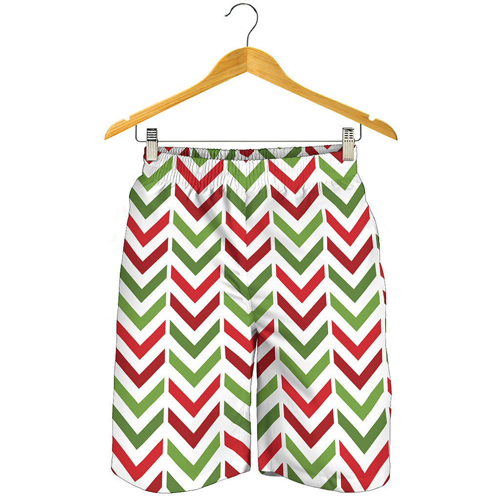 Zigzag Merry Christmas Pattern Print Men's Shorts