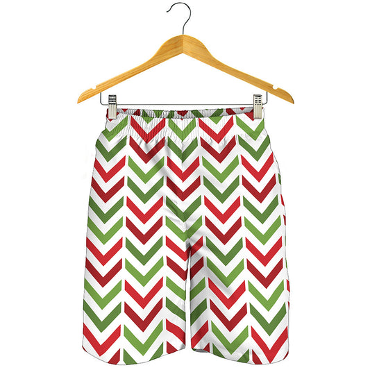 Zigzag Merry Christmas Pattern Print Men's Shorts
