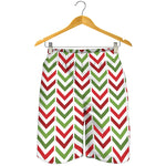 Zigzag Merry Christmas Pattern Print Men's Shorts