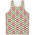 Zigzag Merry Christmas Pattern Print Men's Tank Top