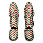 Zigzag Merry Christmas Pattern Print Muay Thai Shin Guard