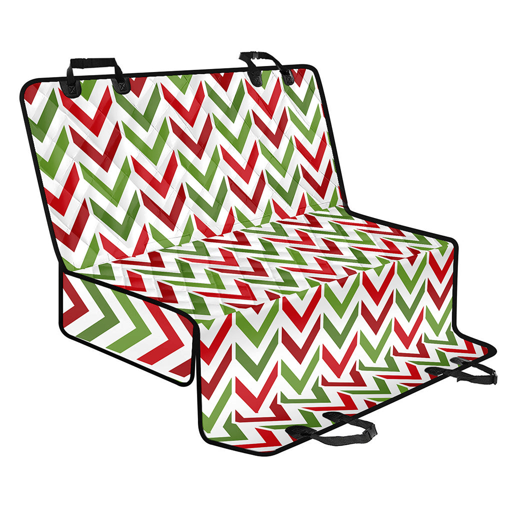 Zigzag Merry Christmas Pattern Print Pet Car Back Seat Cover