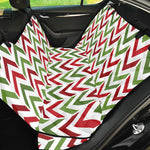 Zigzag Merry Christmas Pattern Print Pet Car Back Seat Cover