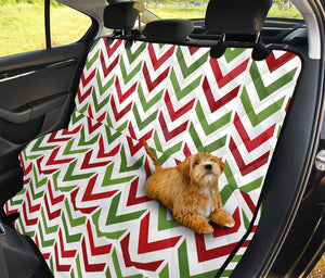 Zigzag Merry Christmas Pattern Print Pet Car Back Seat Cover