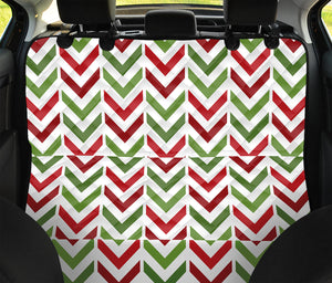 Zigzag Merry Christmas Pattern Print Pet Car Back Seat Cover