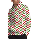 Zigzag Merry Christmas Pattern Print Pullover Hoodie