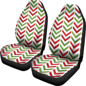 Zigzag Merry Christmas Pattern Print Universal Fit Car Seat Covers