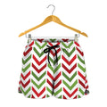 Zigzag Merry Christmas Pattern Print Women's Shorts