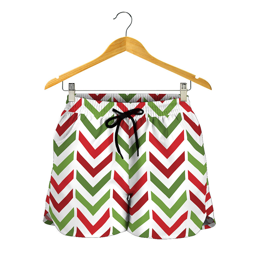 Zigzag Merry Christmas Pattern Print Women's Shorts