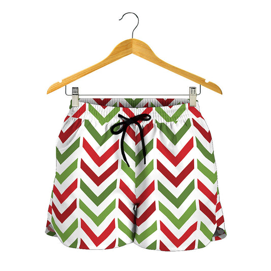 Zigzag Merry Christmas Pattern Print Women's Shorts