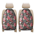 Zigzag Peony And Rose Pattern Print Car Seat Organizers
