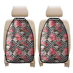 Zigzag Peony And Rose Pattern Print Car Seat Organizers