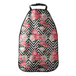 Zigzag Peony And Rose Pattern Print Car Seat Organizers