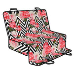 Zigzag Peony And Rose Pattern Print Pet Car Back Seat Cover