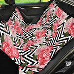 Zigzag Peony And Rose Pattern Print Pet Car Back Seat Cover