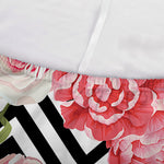 Zigzag Peony And Rose Pattern Print Sofa Cover