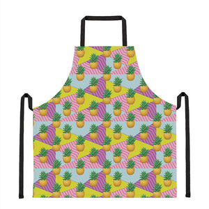 Zigzag Pineapple Pattern Print Apron