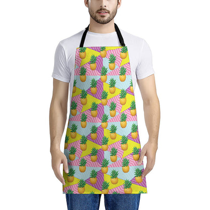 Zigzag Pineapple Pattern Print Apron