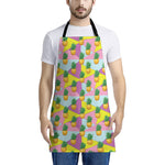 Zigzag Pineapple Pattern Print Apron