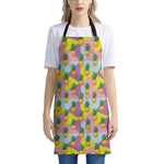 Zigzag Pineapple Pattern Print Apron