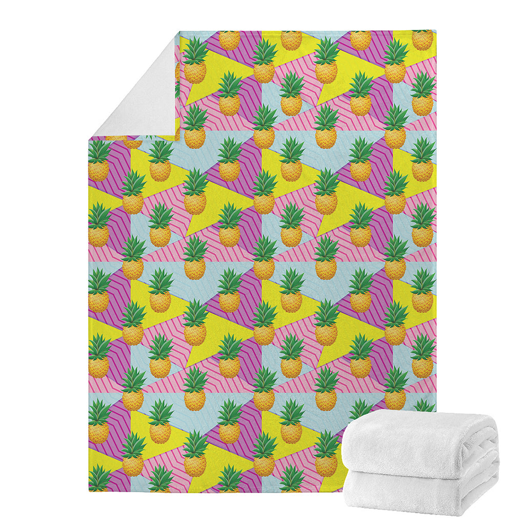 Zigzag Pineapple Pattern Print Blanket