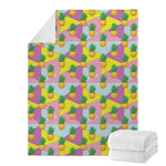 Zigzag Pineapple Pattern Print Blanket