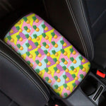 Zigzag Pineapple Pattern Print Car Center Console Cover