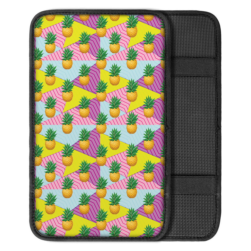 Zigzag Pineapple Pattern Print Car Center Console Cover