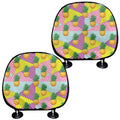 Zigzag Pineapple Pattern Print Car Headrest Covers