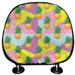 Zigzag Pineapple Pattern Print Car Headrest Covers