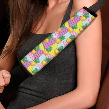 Zigzag Pineapple Pattern Print Car Seat Belt Covers