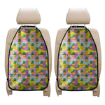 Zigzag Pineapple Pattern Print Car Seat Organizers