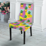 Zigzag Pineapple Pattern Print Dining Chair Slipcover