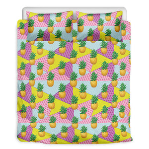 Zigzag Pineapple Pattern Print Duvet Cover Bedding Set