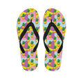 Zigzag Pineapple Pattern Print Flip Flops