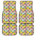 Zigzag Pineapple Pattern Print Front and Back Car Floor Mats