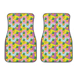 Zigzag Pineapple Pattern Print Front Car Floor Mats