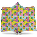 Zigzag Pineapple Pattern Print Hooded Blanket