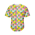 Zigzag Pineapple Pattern Print Men's Baseball Jersey